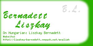 bernadett liszkay business card